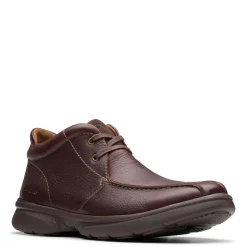 Boots*Clarks Men's , Bradley Up Boot Dark Brown Leather