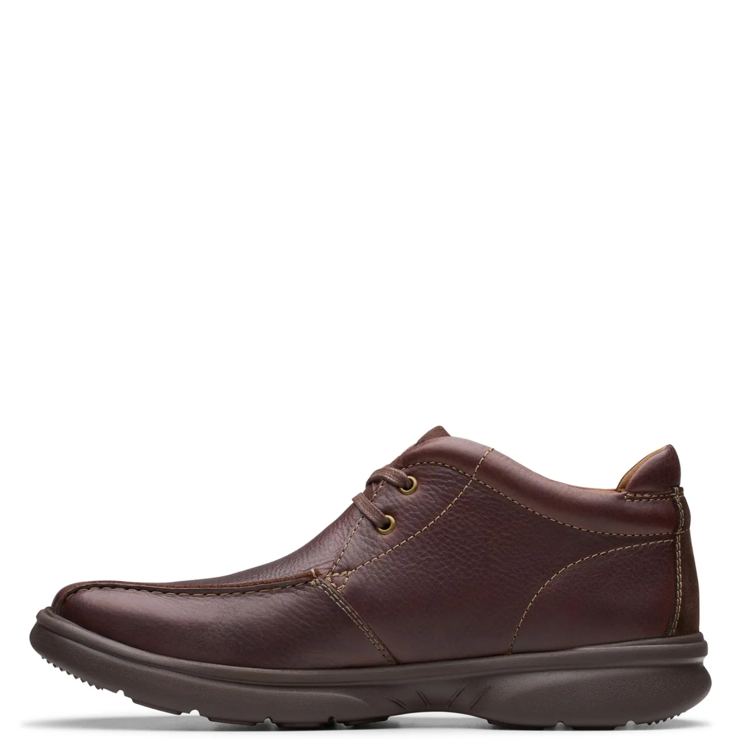 Boots*Clarks Men's , Bradley Up Boot Dark Brown Leather