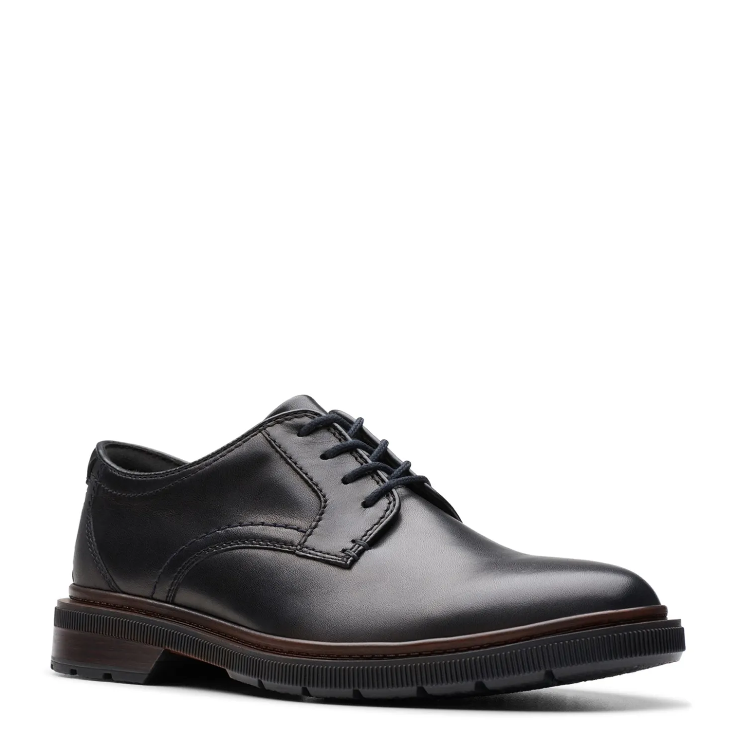 Oxfords*Clarks Men's , Burchill Derby Oxford Black Leather