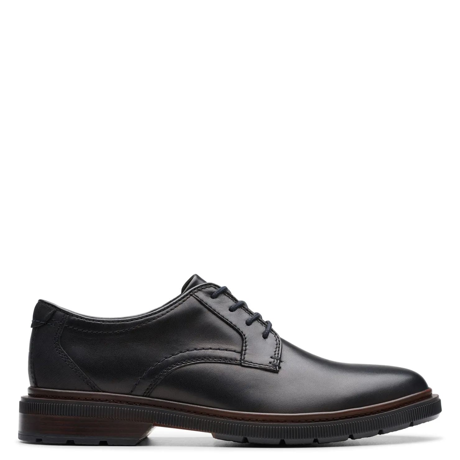 Oxfords*Clarks Men's , Burchill Derby Oxford Black Leather