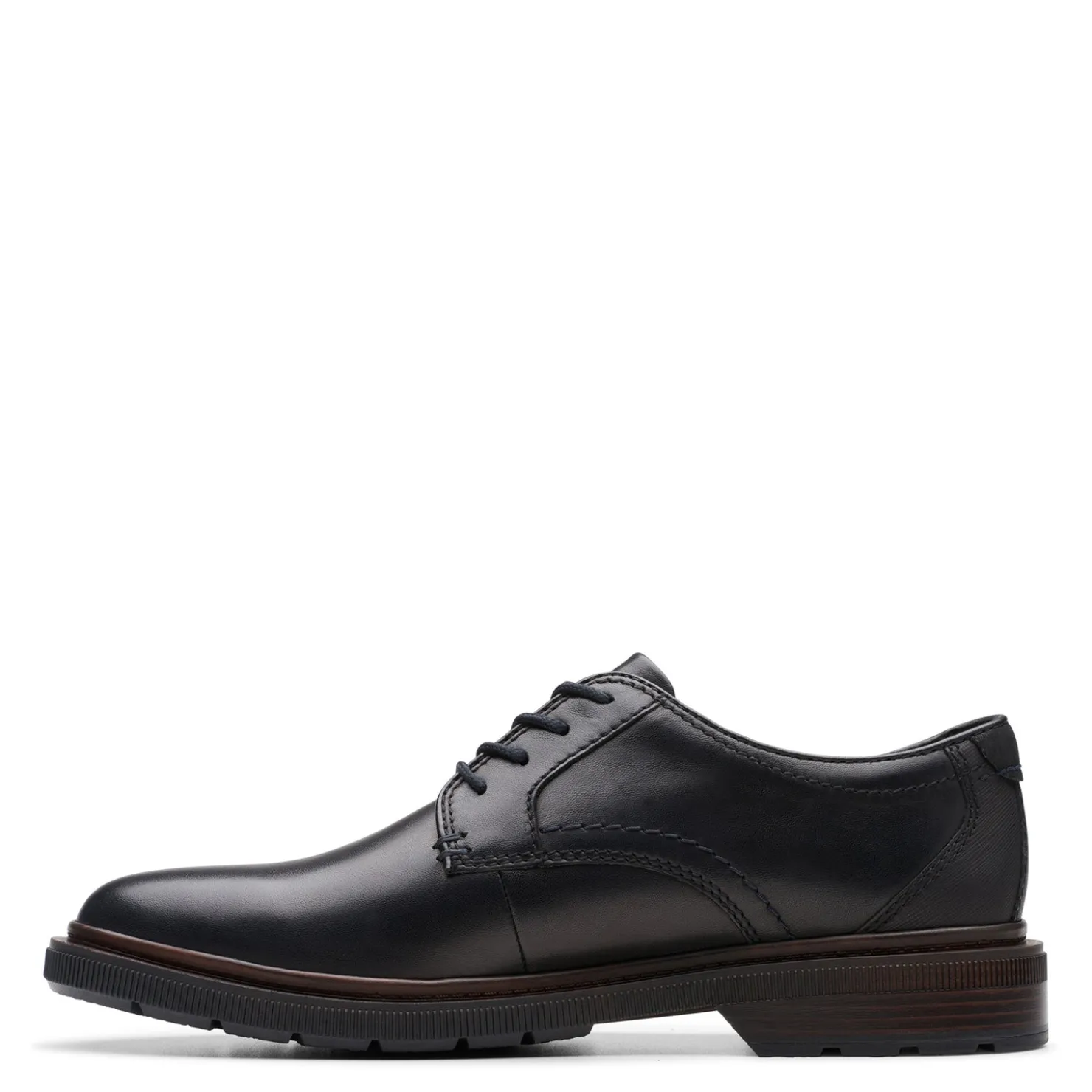 Oxfords*Clarks Men's , Burchill Derby Oxford Black Leather