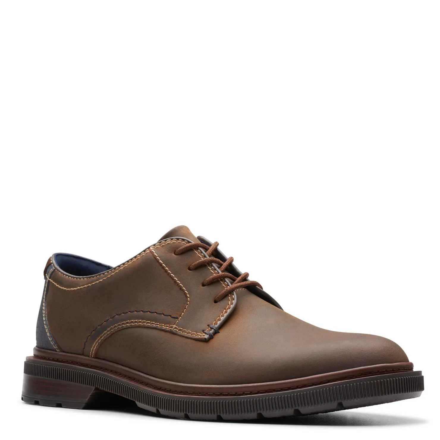 Oxfords*Clarks Men's , Burchill Derby Oxford Beeswax Leather