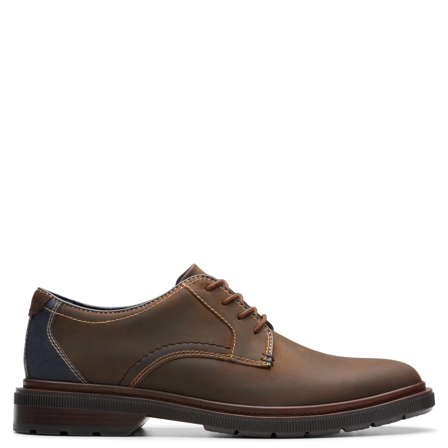 Oxfords*Clarks Men's , Burchill Derby Oxford Beeswax Leather