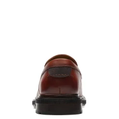Dress*Clarks Men's , Burchill Penny Loafer Tan Leather