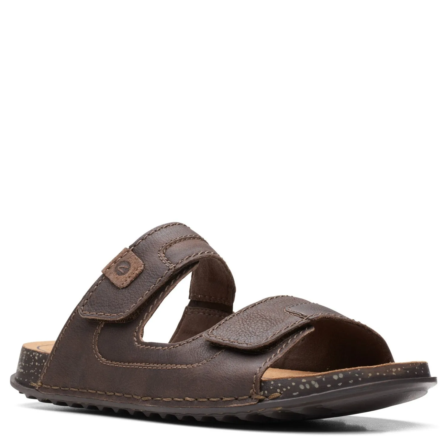Sandals*Clarks Men's , Crestview Easy Sandal Dark Brown