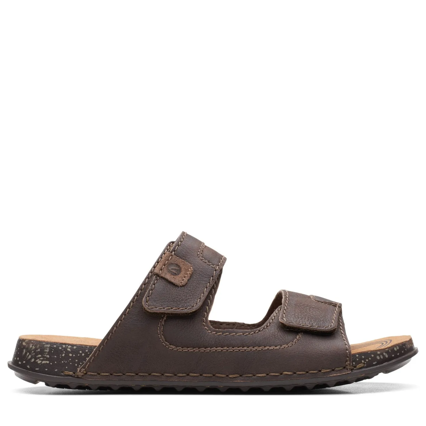 Sandals*Clarks Men's , Crestview Easy Sandal Dark Brown