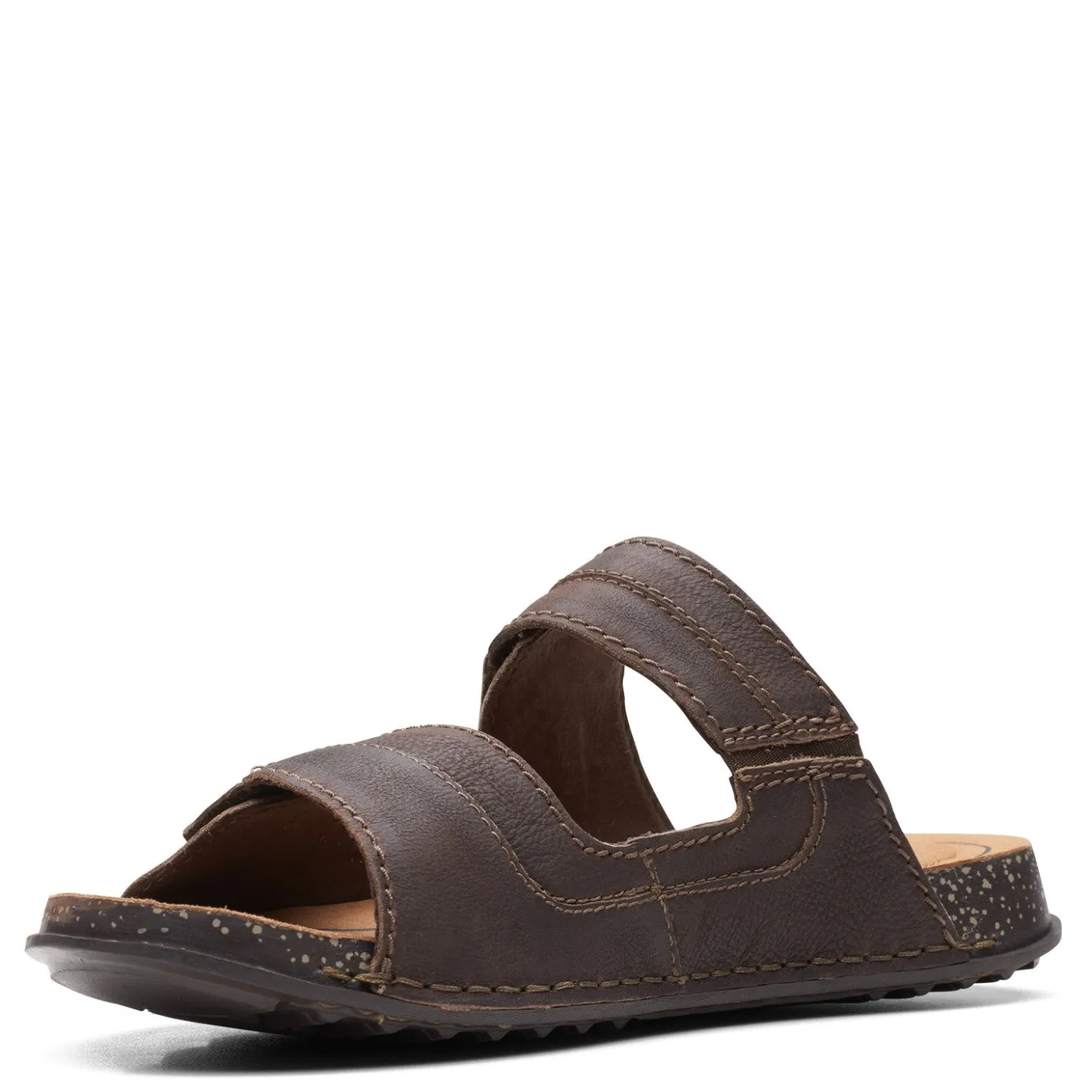 Sandals*Clarks Men's , Crestview Easy Sandal Dark Brown