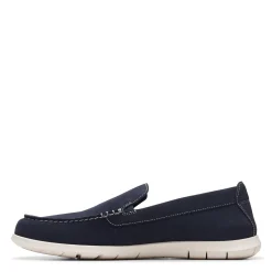 Slip-On Shoes*Clarks Men's , Flexway Step Slip-On Navy Suede