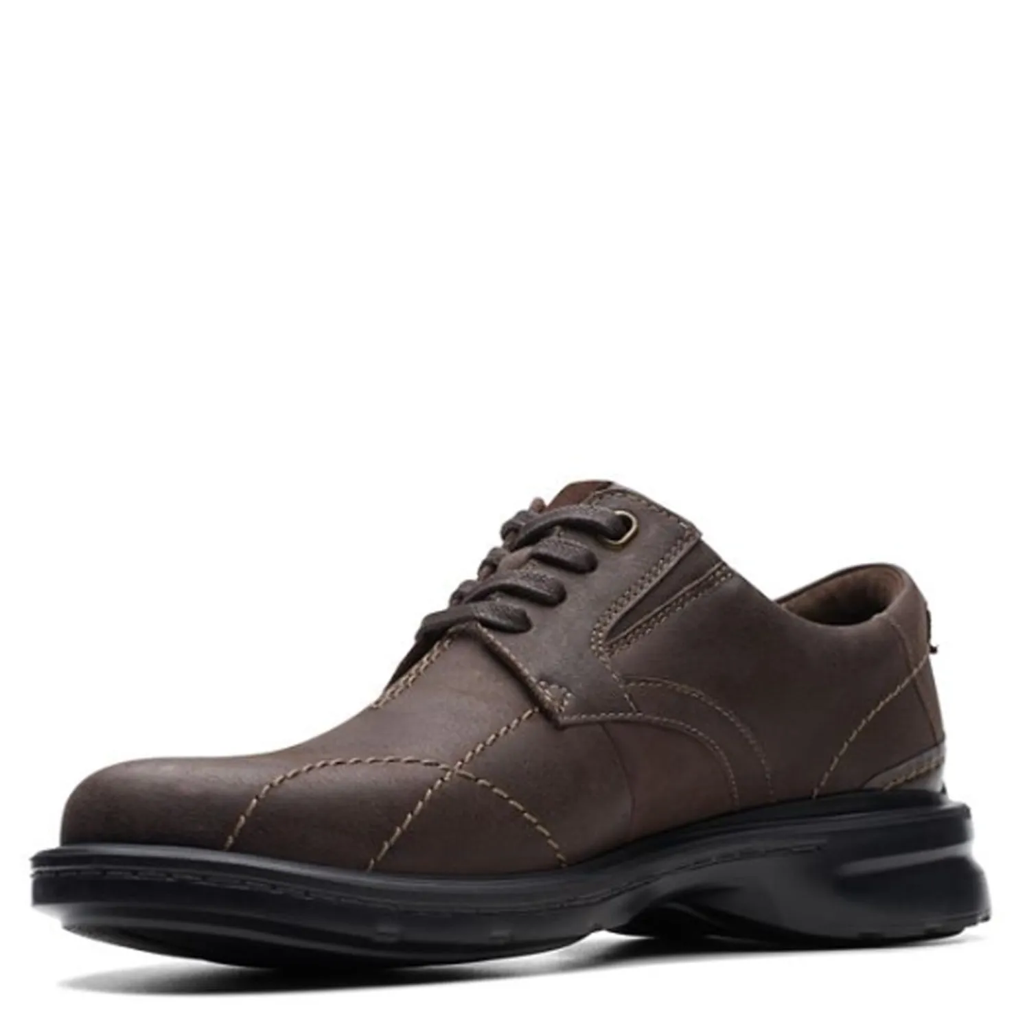 Dress*Clarks Men's , Gessler Lace Slip-On Dark Brown