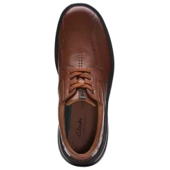 Dress*Clarks Men's , Gessler Lace Slip-On Dark Tan
