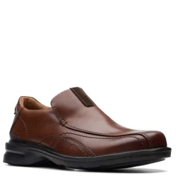 Dress*Clarks Men's , Gessler Step Slip-On Dark Tan