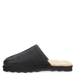 Slip-On Shoes*Clarks Men's , Leather Scuff Slipper Black