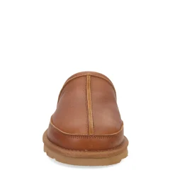 Slippers*Clarks Men's , Leather Scuff Slipper Cashew