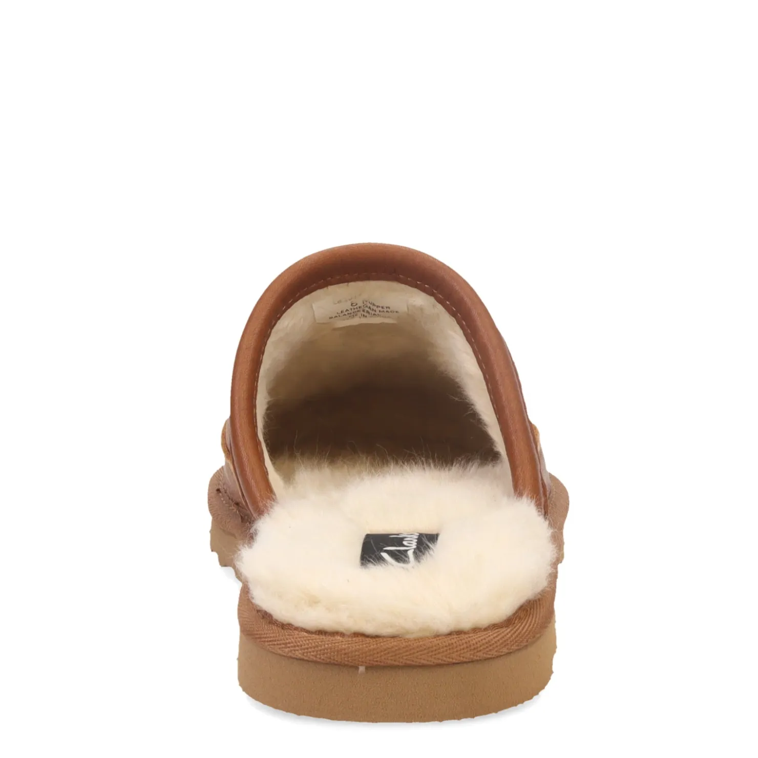 Slippers*Clarks Men's , Leather Scuff Slipper Cashew
