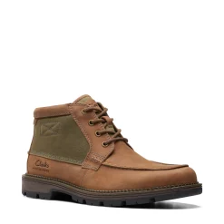 Boots*Clarks Men's , Maplewalk Moc Boot Tan Olive