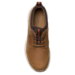 Fashion & Street*Clarks Men's , Motion Trek EZ Sneaker Dark Tan Leather