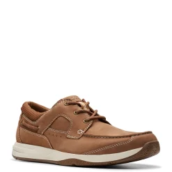 Boat Shoes*Clarks Men's , Sailview Lace Boat Shoe Light Tan Nubuck