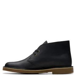 Boots*Clarks Men's , Shepton Chukka Boot Black Leather