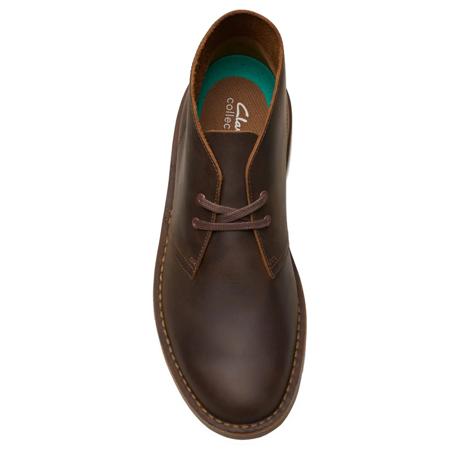 Boots*Clarks Men's , Shepton Chukka Boot Dark Brown Leather