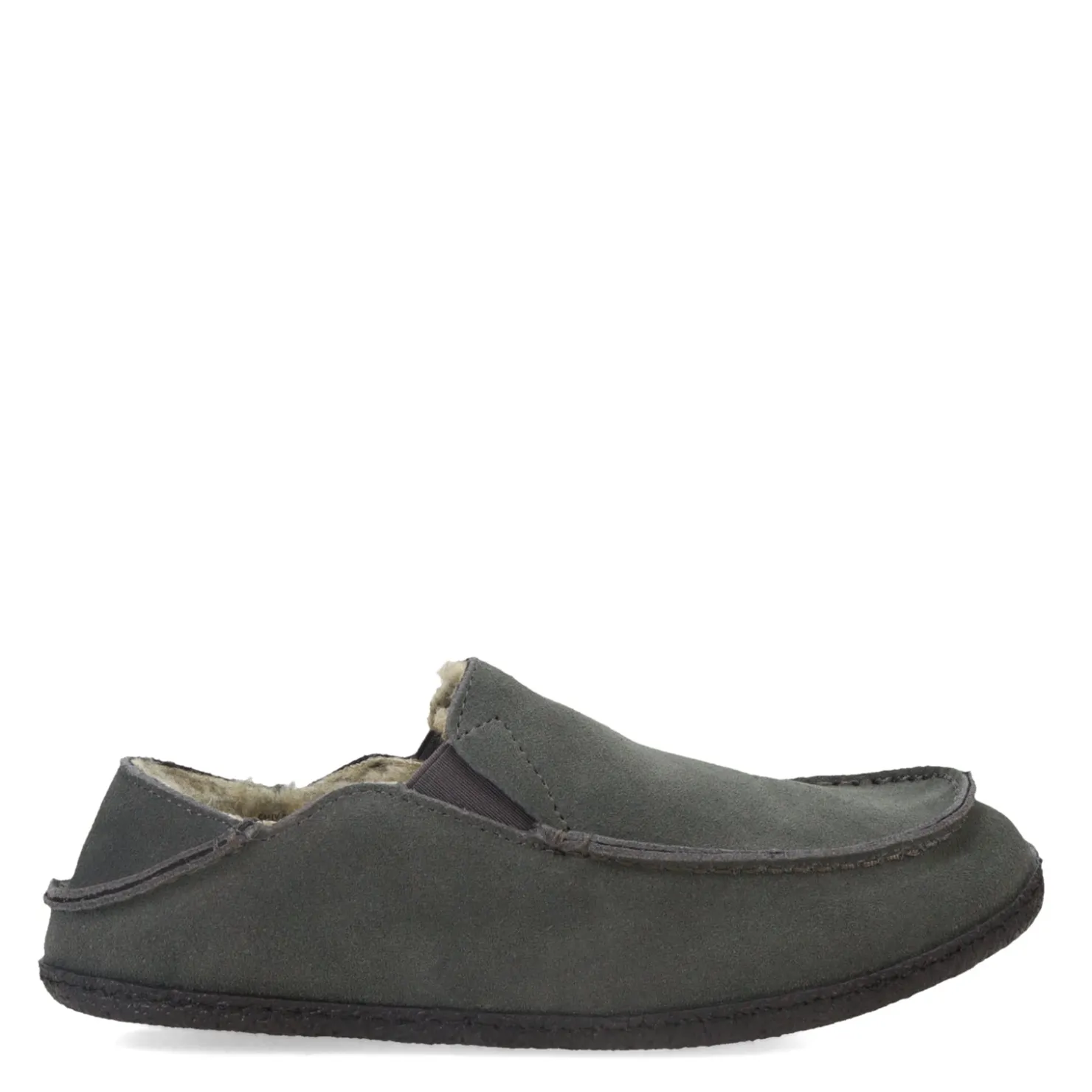 Slippers*Clarks Men's , Suede Slipper Grey