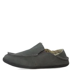 Slippers*Clarks Men's , Suede Slipper Grey