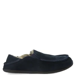 Slippers*Clarks Men's , Suede Slipper Navy