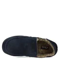 Slip-On Shoes*Clarks Men's , Suede Slipper Navy