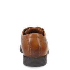 Oxfords*Clarks Men's , Tilden Cap Oxford Dark Tan Leather