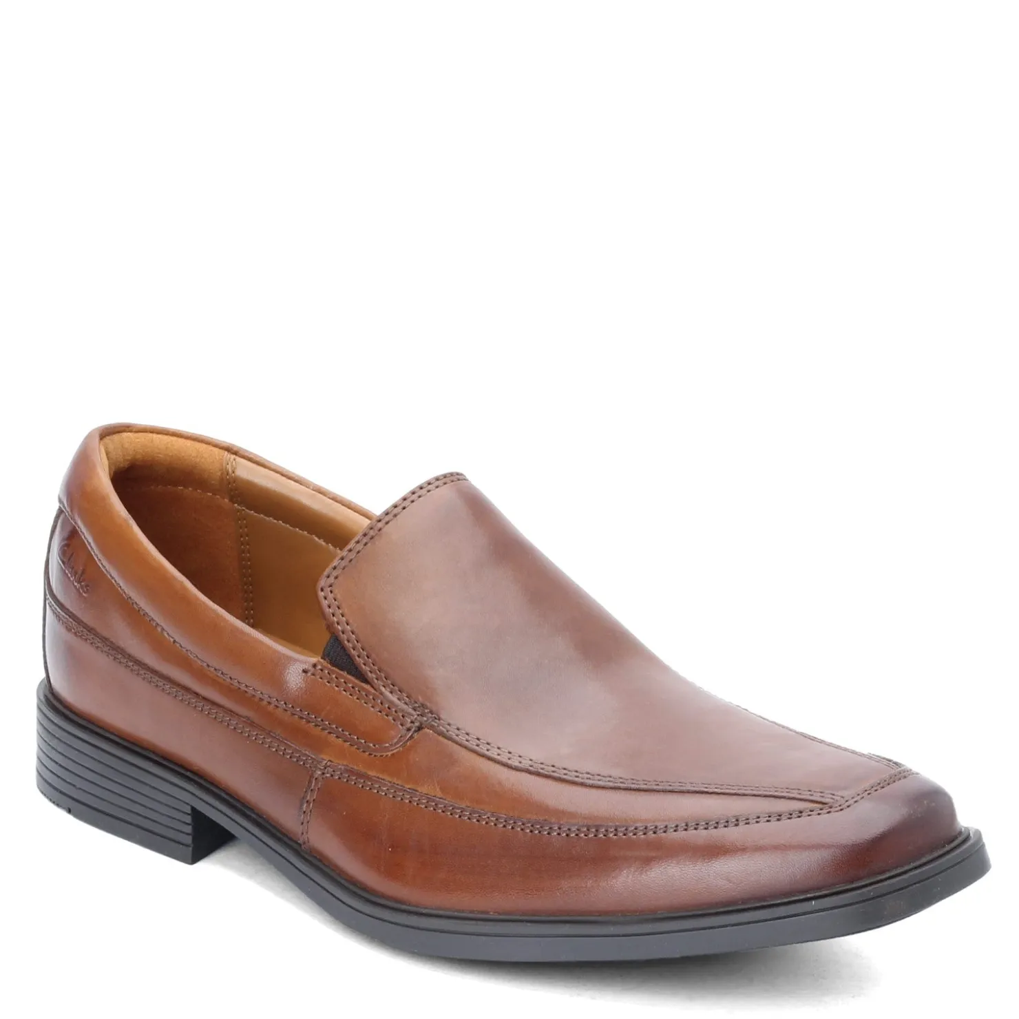 Slip-On Shoes*Clarks Men's , Tilden Free Loafer Dark Tan Leather