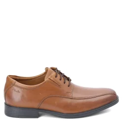 Dress*Clarks Men's , Tilden Walk Oxford Dark Tan Leather