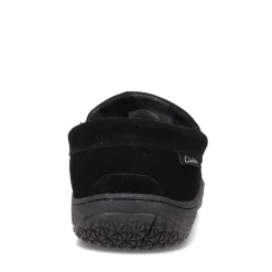 Slippers*Green Market Services Co Inc Men's Clarks, Venetian Moc Slipper Black