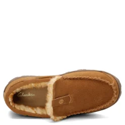 Slippers*Clarks Men's , Venetian Moccasin Slipper Cinnamon