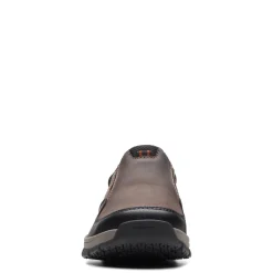 Loafers*Clarks Men's , Walpath Step Slip-On Dark Brown