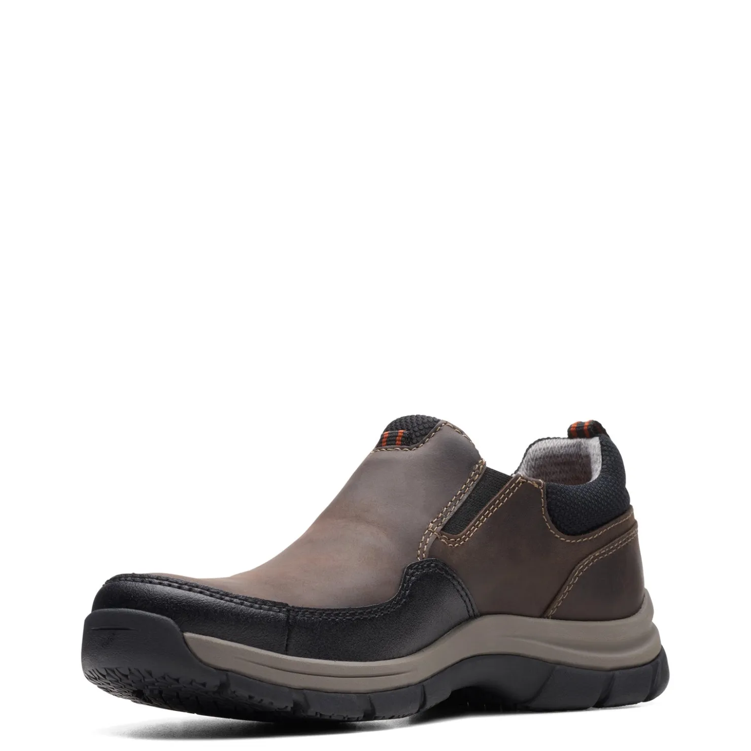 Loafers*Clarks Men's , Walpath Step Slip-On Dark Brown