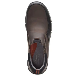 Loafers*Clarks Men's , Walpath Step Slip-On Dark Brown