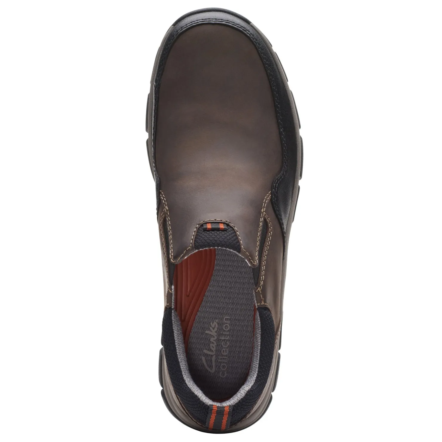 Loafers*Clarks Men's , Walpath Step Slip-On Dark Brown