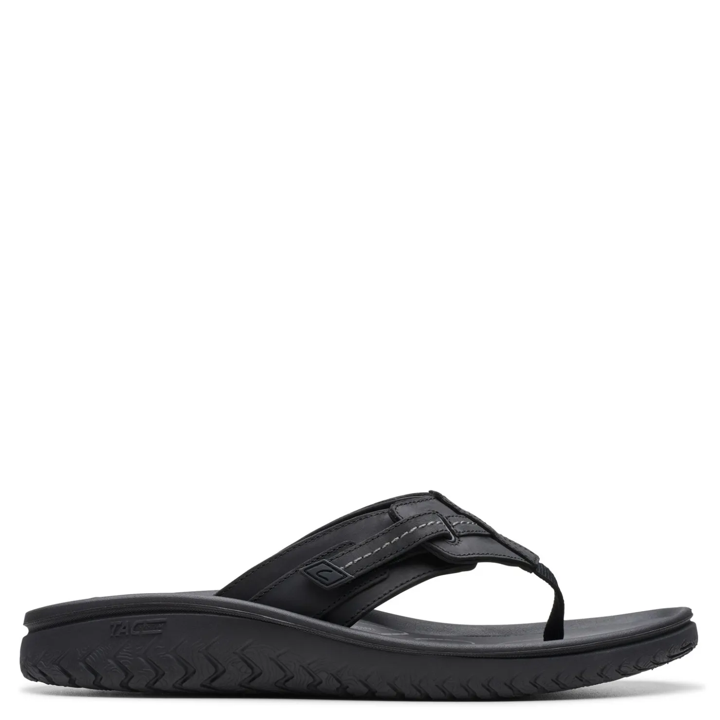 Sandals*Clarks Men's , Wesley Sun Sandal Black Leather