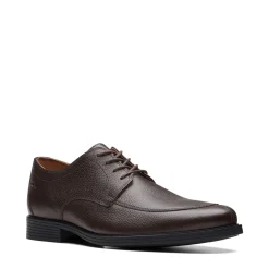 Dress*Clarks Men's , Whiddon Apron Oxford Dark Brown Tumbled
