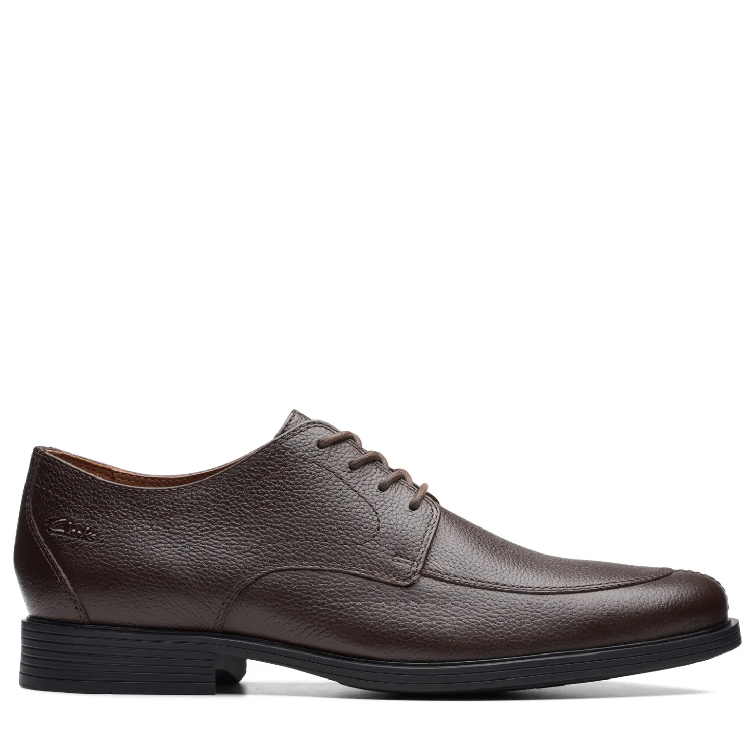 Dress*Clarks Men's , Whiddon Apron Oxford Dark Brown Tumbled