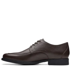 Dress*Clarks Men's , Whiddon Apron Oxford Dark Brown Tumbled