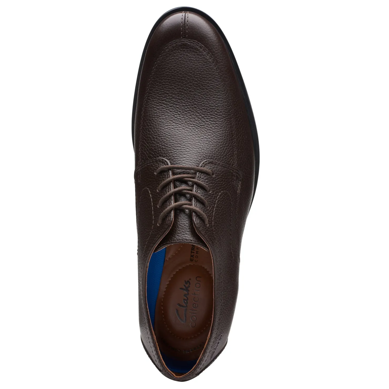 Dress*Clarks Men's , Whiddon Apron Oxford Dark Brown Tumbled