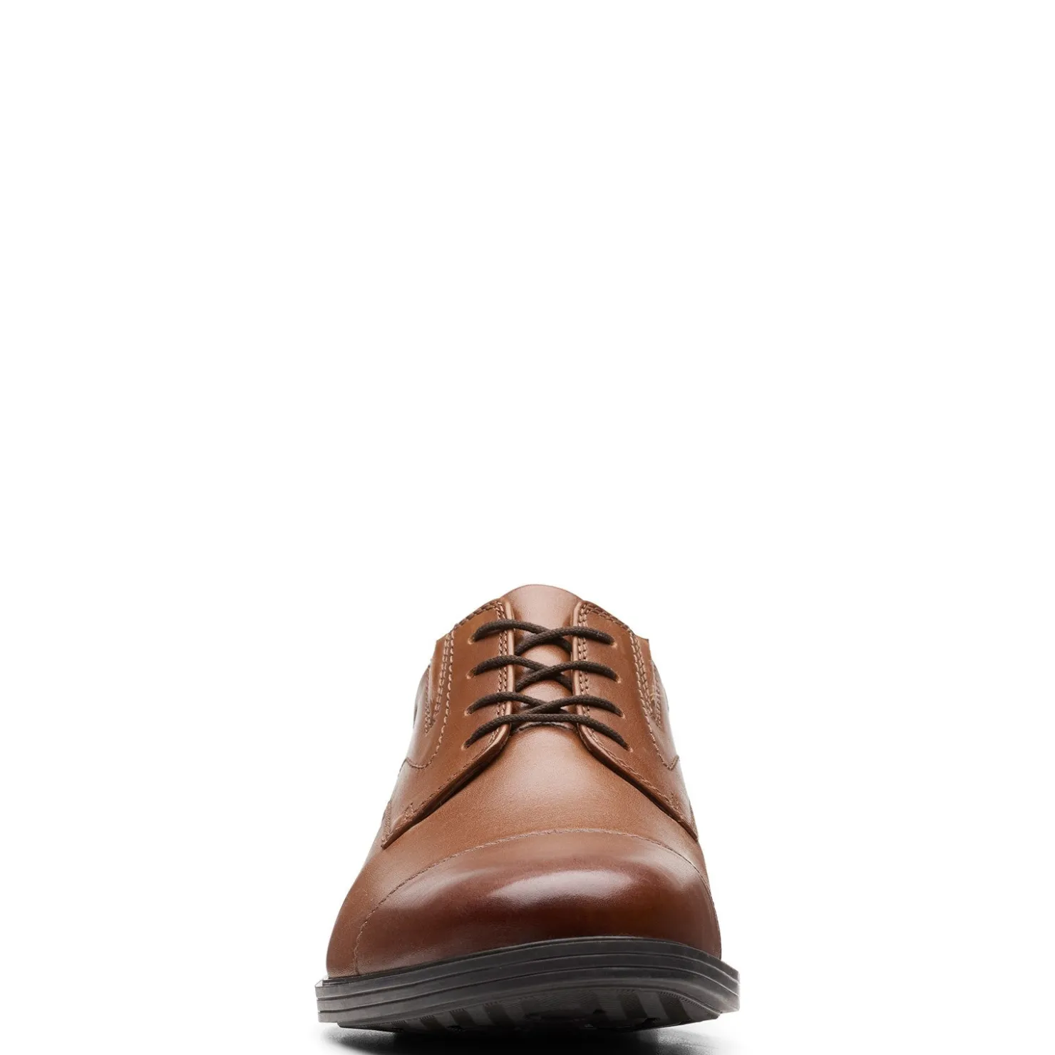 Dress*Clarks Men's , Whiddon Cap Toe Oxford Dark Tan Leather