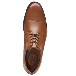 Dress*Clarks Men's , Whiddon Cap Toe Oxford Dark Tan Leather