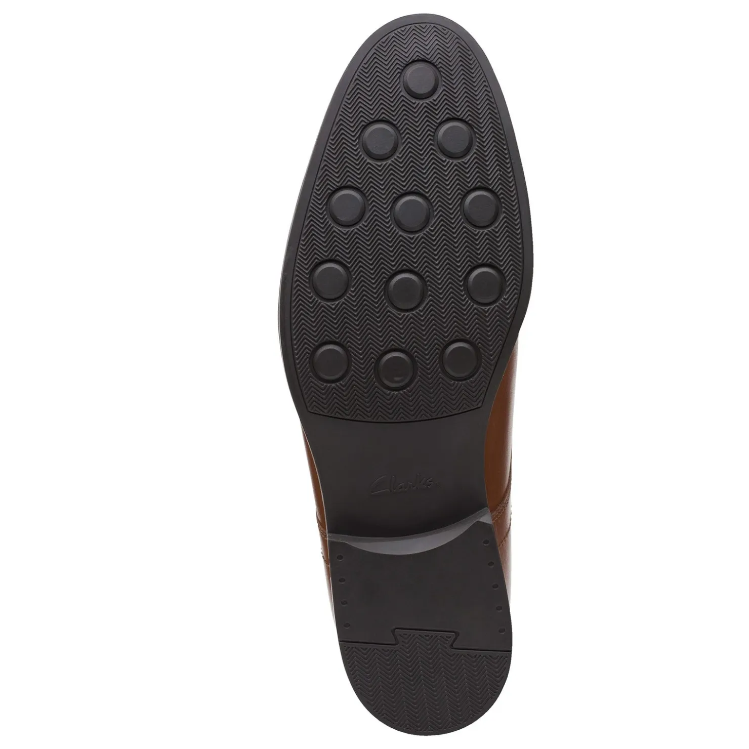 Dress*Clarks Men's , Whiddon Cap Toe Oxford Dark Tan Leather