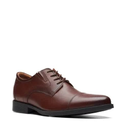 Dress*Clarks Men's , Whiddon Cap Toe Oxford Mahogany Leather