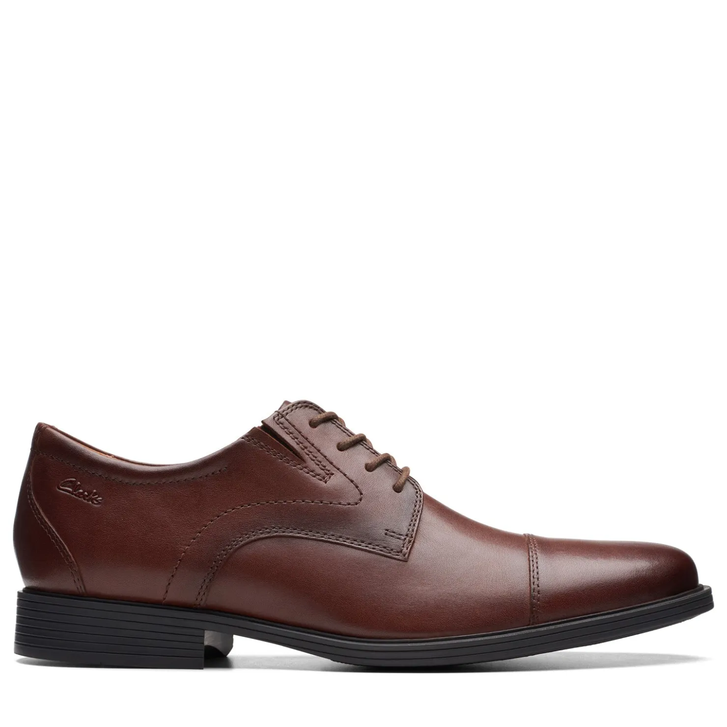 Dress*Clarks Men's , Whiddon Cap Toe Oxford Mahogany Leather