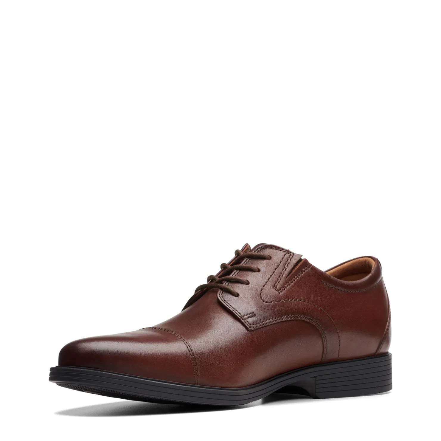 Dress*Clarks Men's , Whiddon Cap Toe Oxford Mahogany Leather