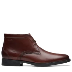 Boots*Clarks Men's , Whiddon Mid Water-Resistant Boot Mahogany