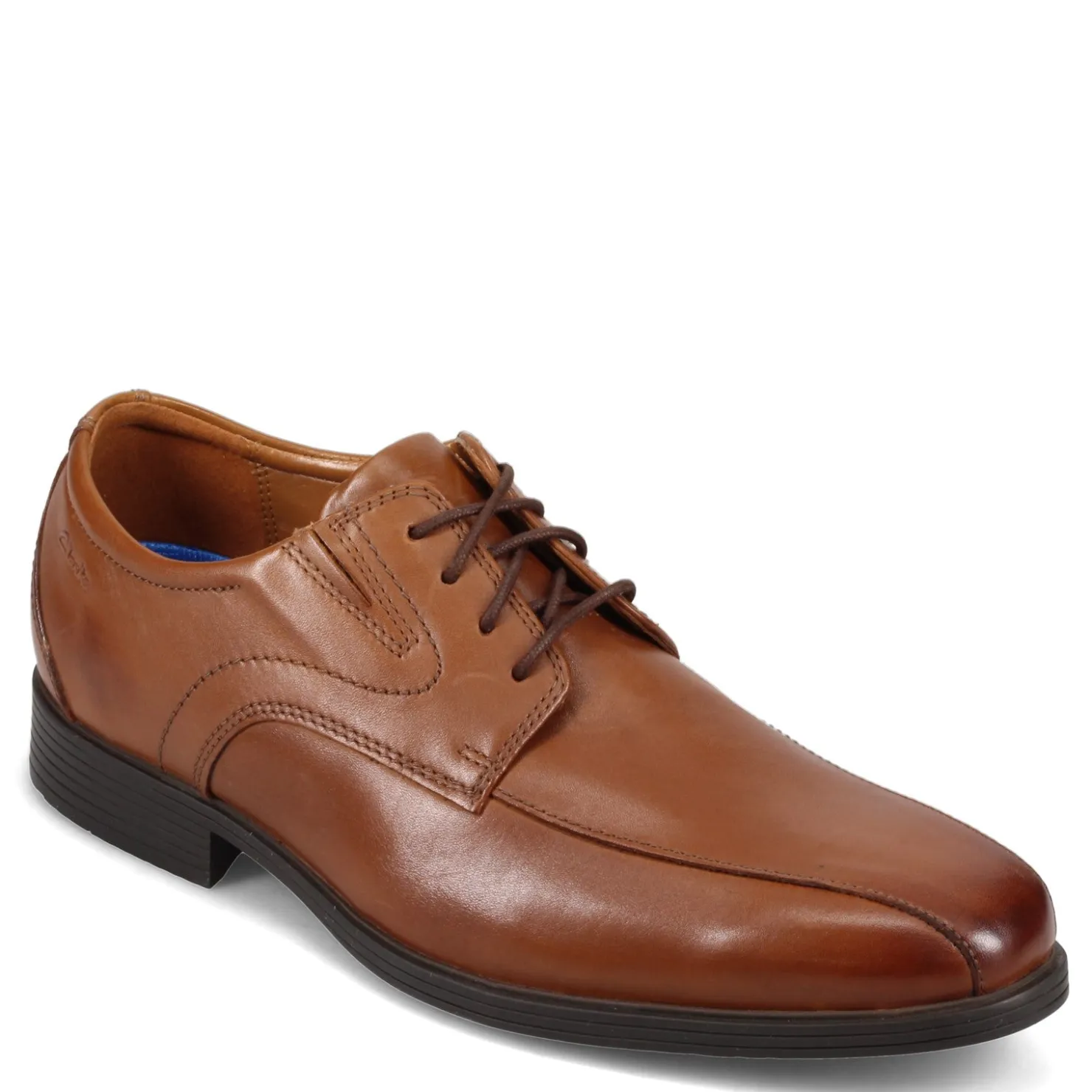 Dress*Clarks Men's , Whiddon Pace Oxford Dark Tan Leather