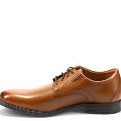 Dress*Clarks Men's , Whiddon Plain Toe Oxford Dark Tan Leather